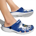 customized golden state warriors splatter background crocs fashion forward