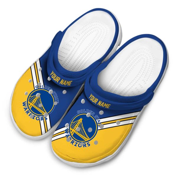 customized golden state warriors striped accents crocs top rated