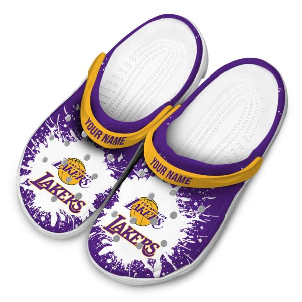 customized los angeles lakers splash art crocs top rated