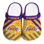 customized los angeles lakers star spangled graphic crocs fashion forward