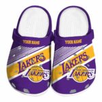customized los angeles lakers vibrant dual tone crocs fashion forward