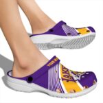customized los angeles lakers vibrant dual tone crocs fashion forward