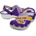 customized los angeles lakers vibrant dual tone crocs fashion forward
