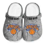 customized new york knicks cracked texture crocs fashion forward