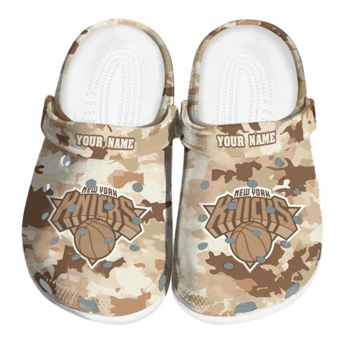 customized new york knicks desert camo crocs fashion forward