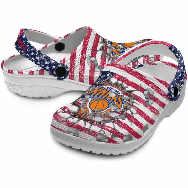 customized new york knicks freedom splinter crocs premium grade