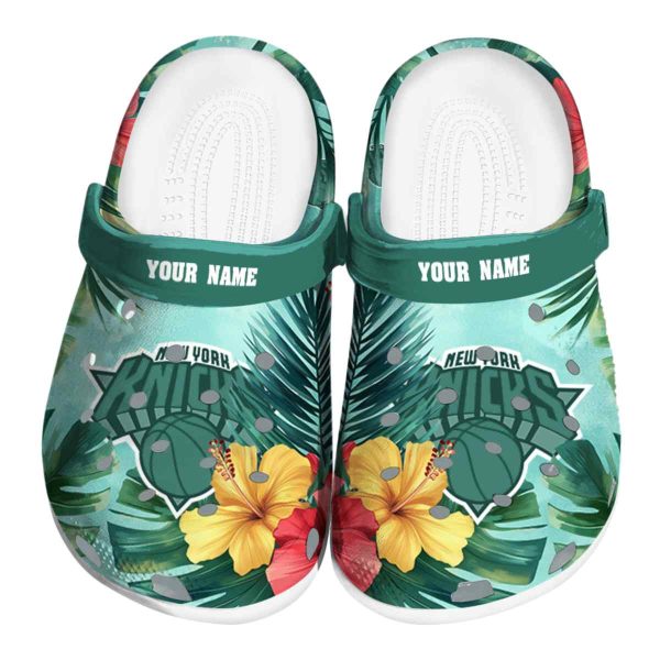 customized new york knicks tropical vibes crocs fashion forward