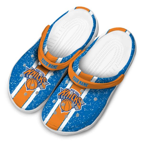 customized new york knicks vertical stripes crocs top rated