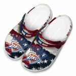 customized oklahoma city thunder patriotic stripes crocs fashion forward