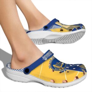 golden state warriors geometric background crocs new arrival