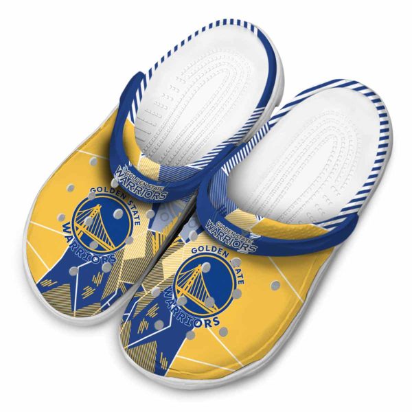 golden state warriors geometric background crocs top rated