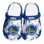 golden state warriors splatter graphics crocs fashion forward