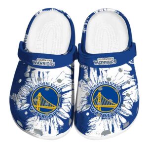 golden state warriors splatter graphics crocs fashion forward