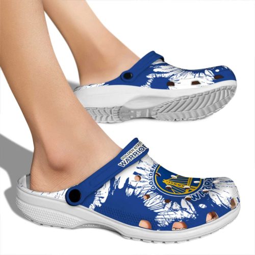 golden state warriors splatter graphics crocs new arrival