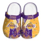 los angeles lakers geometric background crocs fashion forward