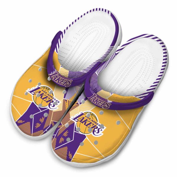 los angeles lakers geometric background crocs top rated