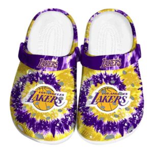 los angeles lakers radiant burst effect crocs fashion forward