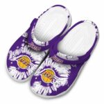 los angeles lakers splatter graphics crocs fashion forward