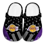 los angeles lakers stellar stripes theme crocs fashion forward