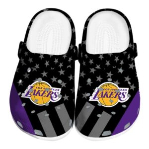 los angeles lakers stellar stripes theme crocs fashion forward
