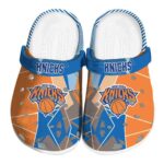 new york knicks geometric background crocs fashion forward