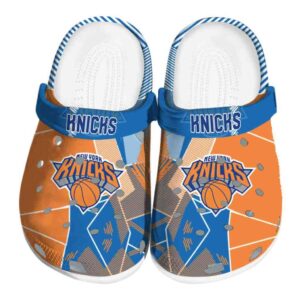 new york knicks geometric background crocs fashion forward