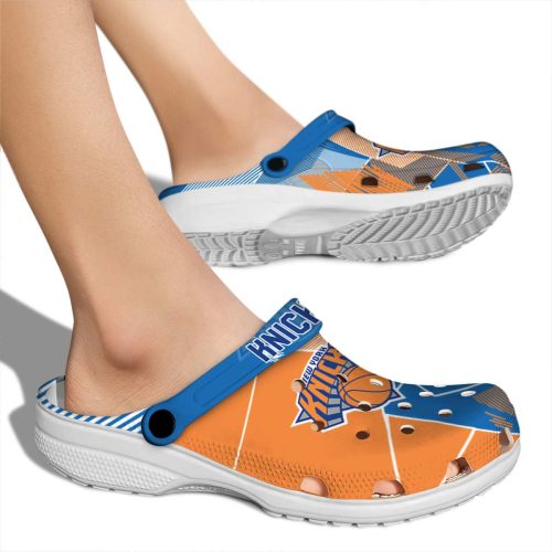 new york knicks geometric background crocs new arrival