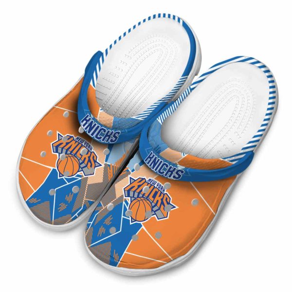 new york knicks geometric background crocs top rated