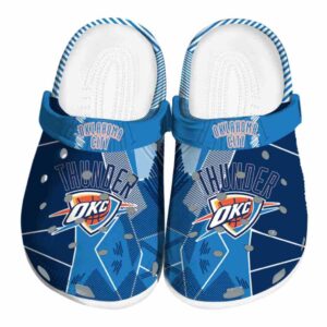 oklahoma city thunder geometric background crocs fashion forward