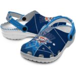 oklahoma city thunder geometric background crocs fashion forward
