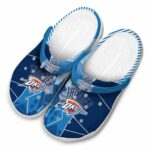 oklahoma city thunder geometric background crocs fashion forward