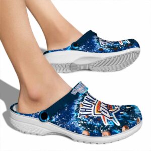 oklahoma city thunder radiant burst effect crocs new arrival