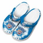 oklahoma city thunder splatter graphics crocs fashion forward