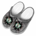personalized boston celtics cracked ground texture crocs fashion forward