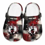 personalized boston celtics plaid fusion crocs fashion forward