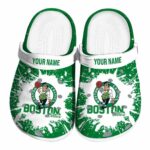 personalized boston celtics splash art crocs fashion forward