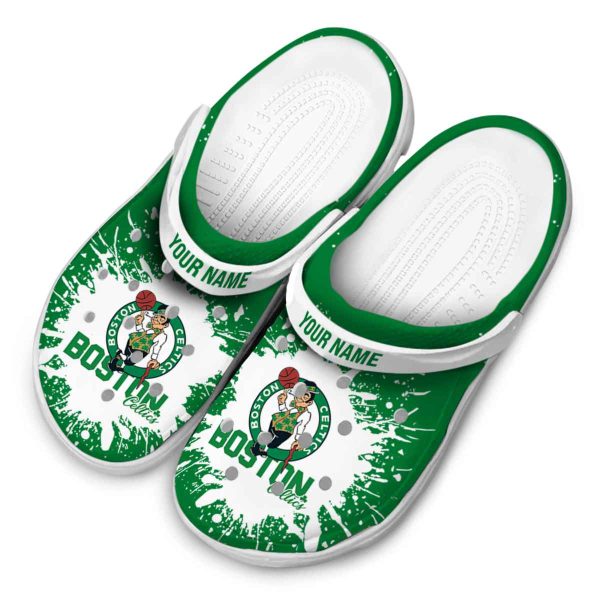 personalized boston celtics splash art crocs top rated