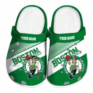 personalized boston celtics vibrant dual tone crocs fashion forward