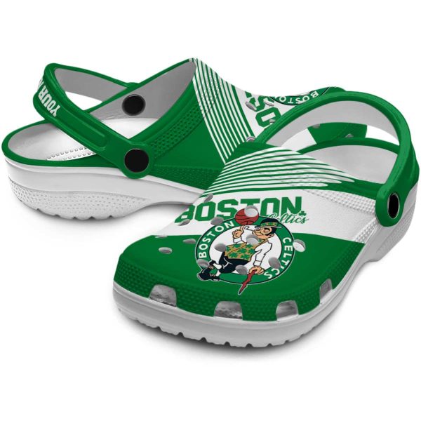 personalized boston celtics vibrant dual tone crocs premium grade