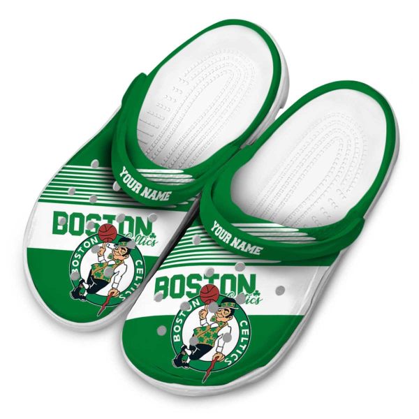 personalized boston celtics vibrant dual tone crocs top rated