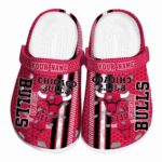 personalized chicago bulls contrasting stripes crocs fashion forward