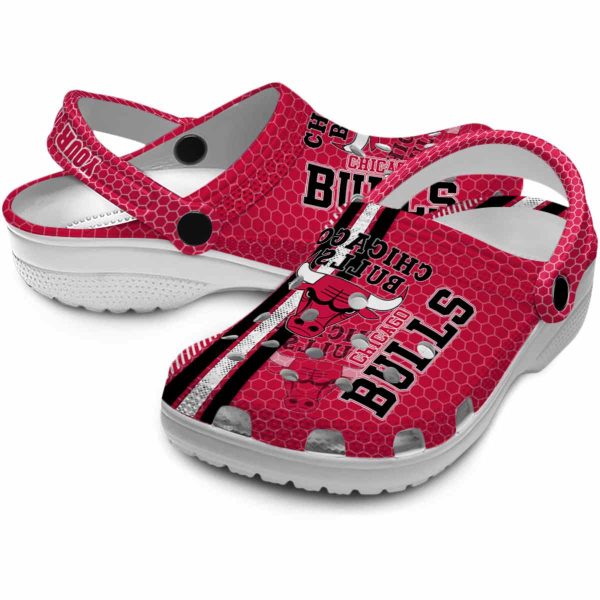 personalized chicago bulls contrasting stripes crocs premium grade