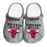personalized chicago bulls cracked texture crocs fashion forward
