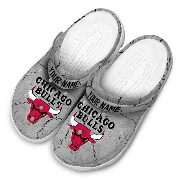 personalized chicago bulls cracked texture crocs top rated