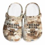 personalized chicago bulls desert camo crocs fashion forward