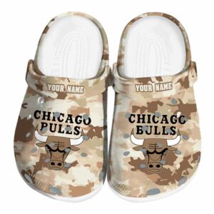 personalized chicago bulls desert camo crocs fashion forward