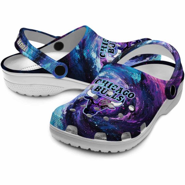 personalized chicago bulls galaxy swirl crocs premium grade