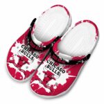 personalized chicago bulls splatter pattern crocs fashion forward