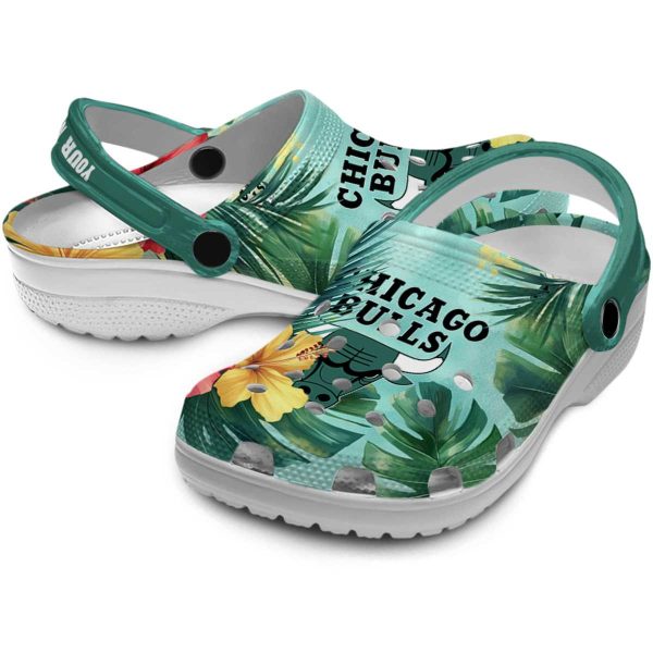 personalized chicago bulls tropical vibes crocs premium grade