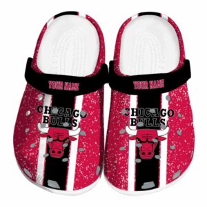 personalized chicago bulls vertical stripes crocs fashion forward